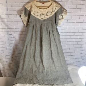 Modcloth‎ Moonglow Pleated Bodice Shift Dress Sz S